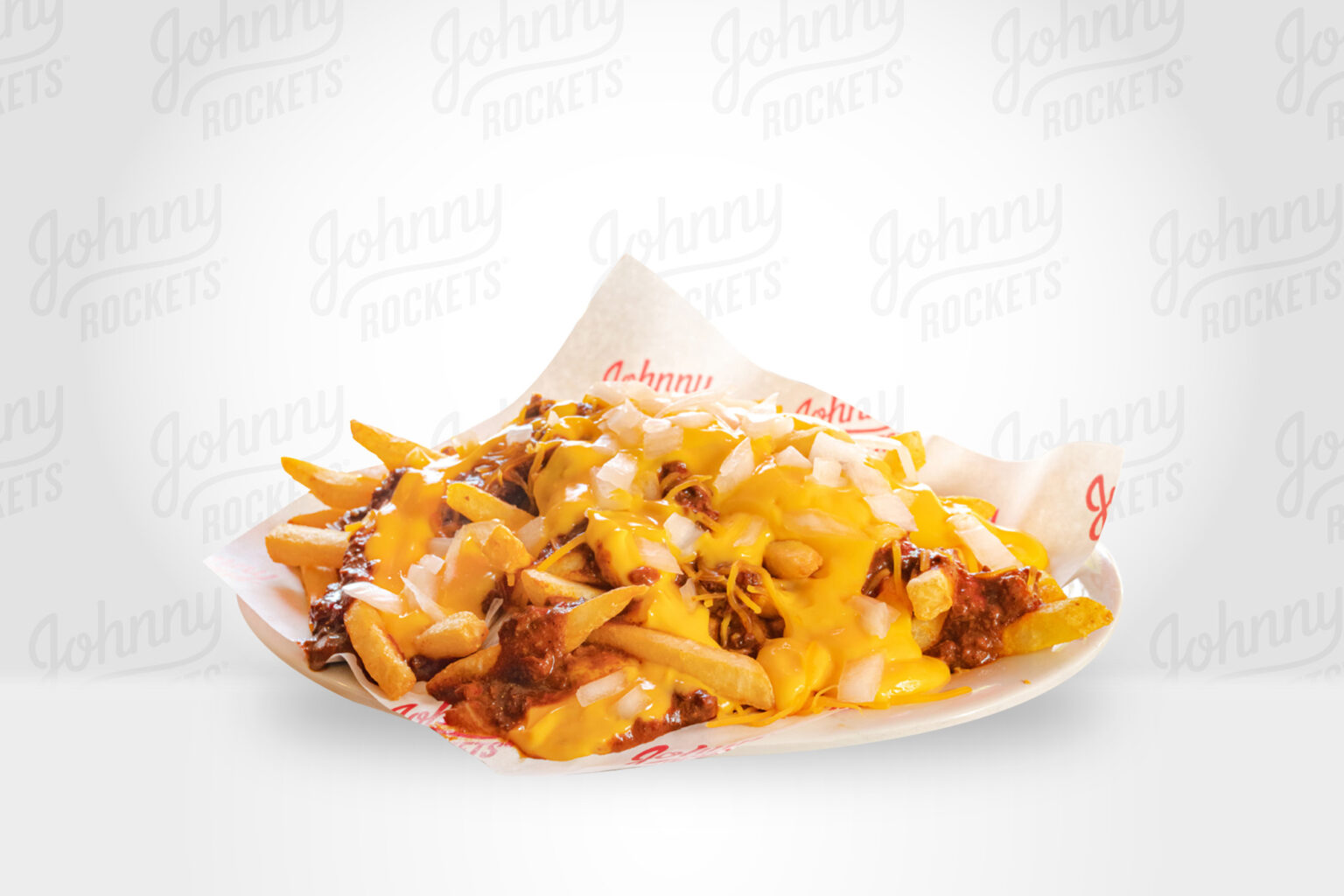 Papas con queso y chili Johnny Rockets
